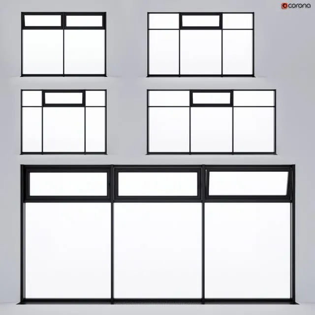 Panoramic glazing 3D Model