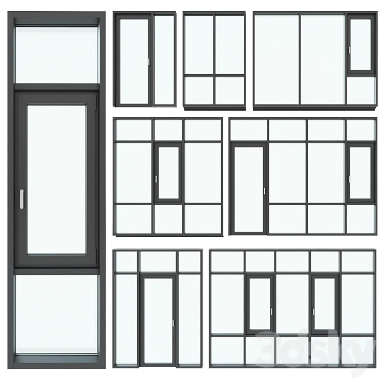 Panoramic glazing \/ stained glass 3D Model Free Download