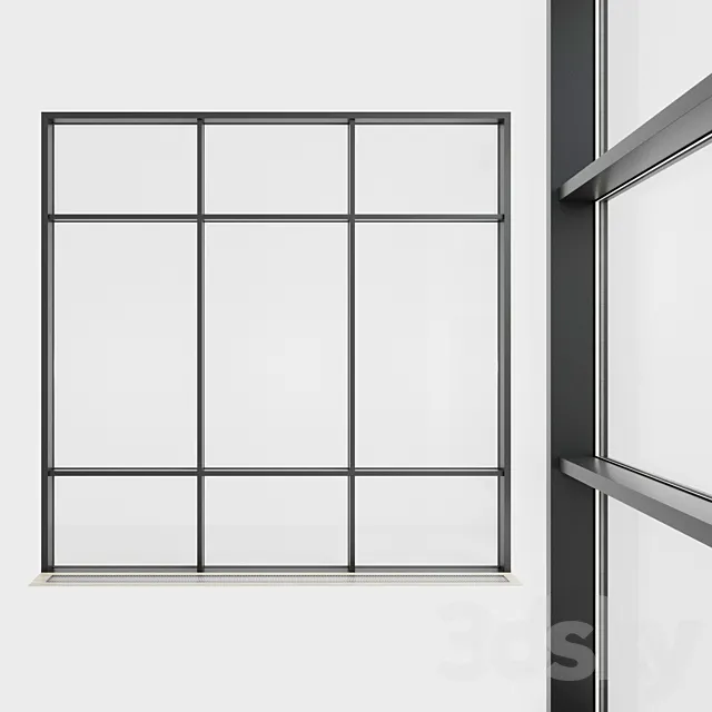 Panoramic glazing. Stained glass. 52 3D Model