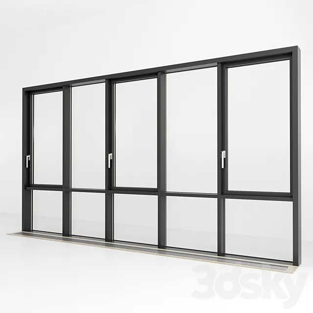 Panoramic glazing. Stained glass. 78 3D Model