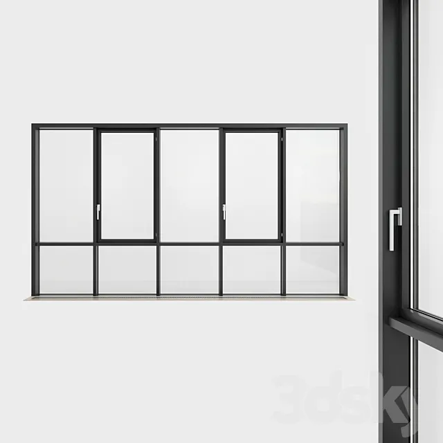 Panoramic glazing. Stained glass. 81 3DModel