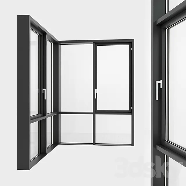 Panoramic glazing. Stained glass. 90 3D Model