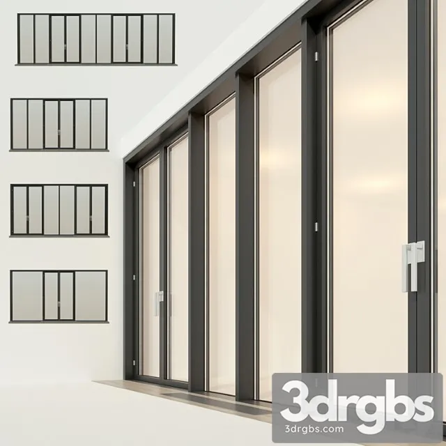 Panoramic glazing. stained glass window 21 3D Model Download