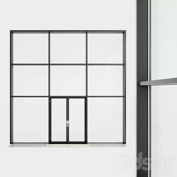 Panoramic glazing. Stained glass window. 31 3D Model