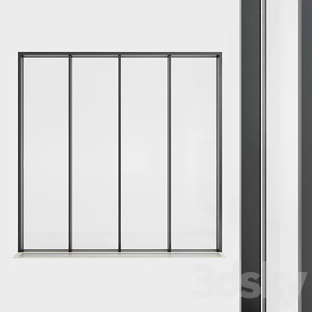 Panoramic glazing. Stained glass window. 35 3D Model