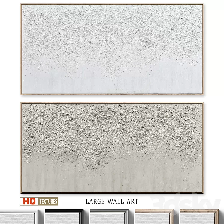 Panoramic Textured Plaster Wall Art C-577 3D Model Free Download