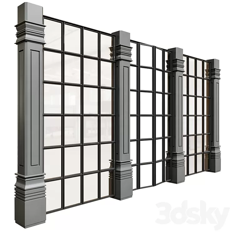 Panoramic windows and doors 3D Model Free Download