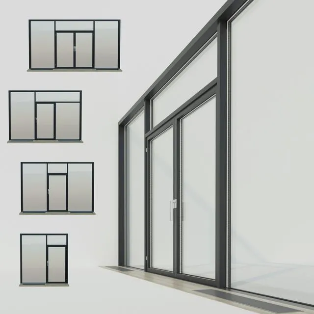 Panoramic windows. Stained Glass.5 3D Model