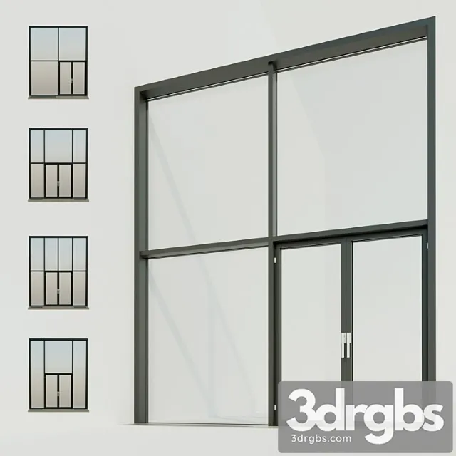 Panoramic windows. stained glass.6 3D Model Download