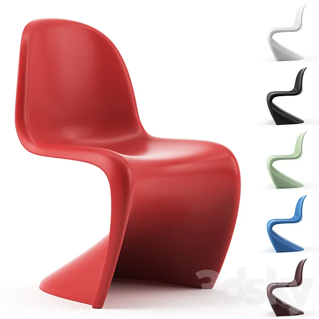 Panton Chair by Vitra 3D Model Panton Chair by Vitra 3D Model