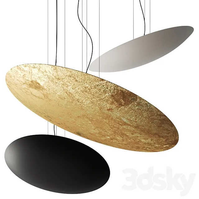 Panzeri Gong Pendant Lamps 3D Model