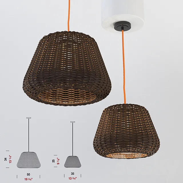 PANZERI Ralph set of 2 lamps 3D Model PANZERI Ralph set of 2 lamps 3D Model