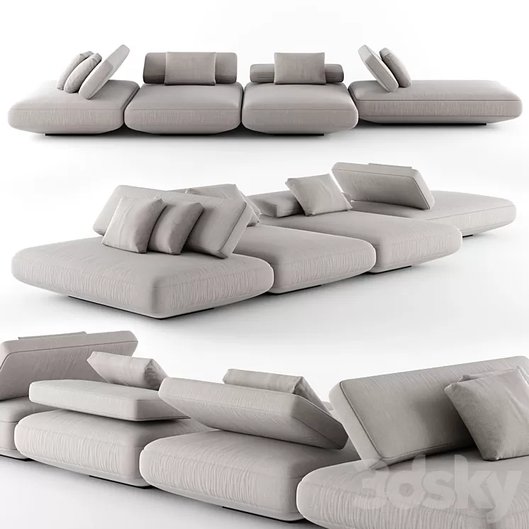 Paola Lenti Agio Sofa 04 3D Model