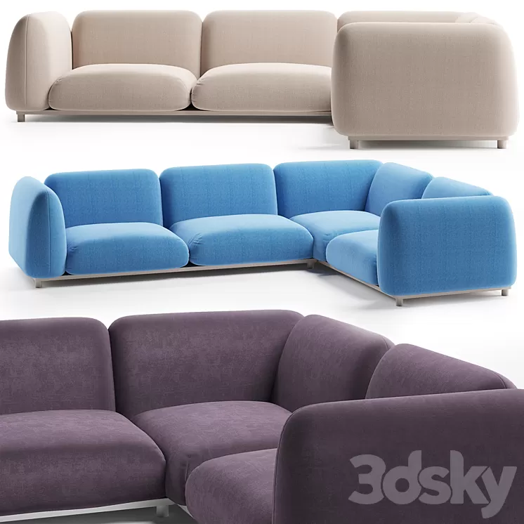 Paola Lenti MELLOW Sofa 3 fabric 3D Model