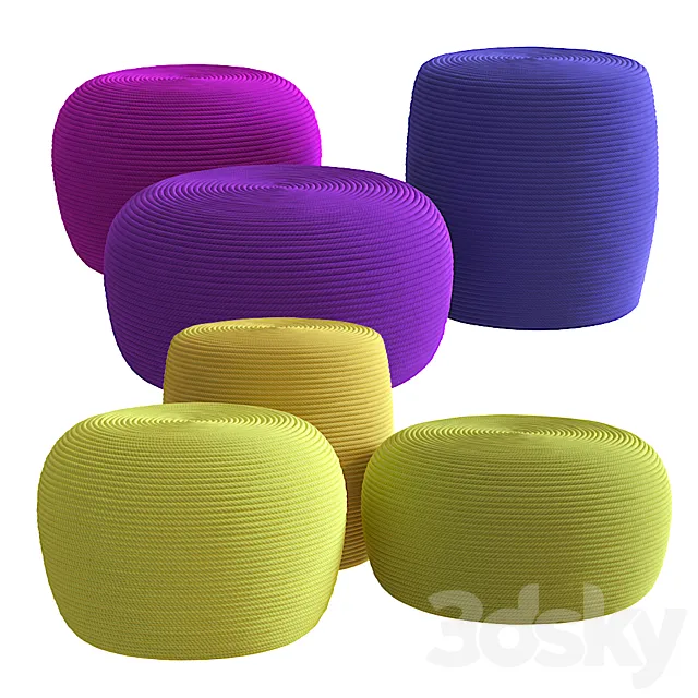 Paola Lenti Otto Pouf 3DModel Paola Lenti Otto Pouf 3DModel