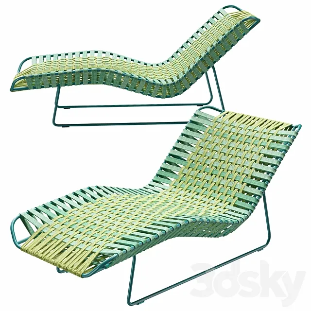 Paola Lenti Telar chaise longue 3D Model