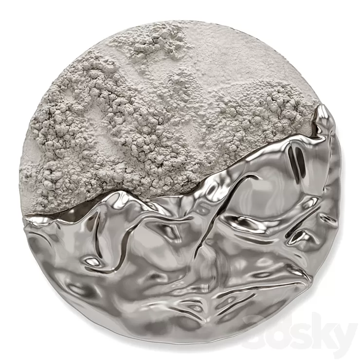 Paola Romano Luna Evolutiva wall art metal plaster 3D Model Paola Romano Luna Evolutiva wall art metal plaster 3D Model