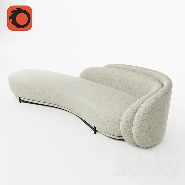 Paolo Ferrari Layered Back Sofa 3D Model