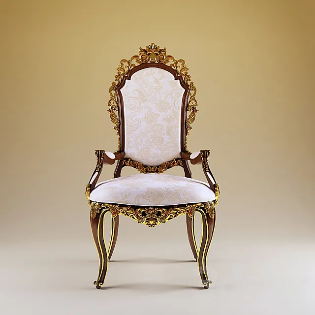 Paolo Lucchetta stool in Baroque style 3DModel