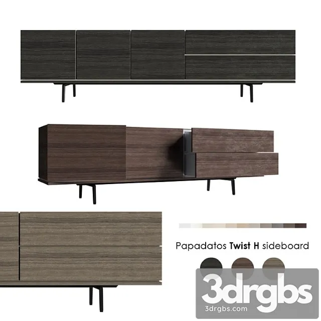 Papadatos twist h sideboard 2 3D Model Download