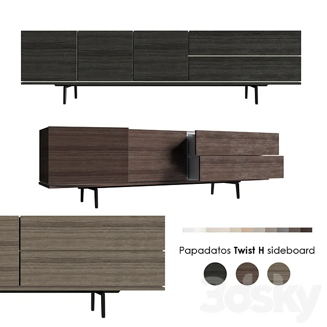 Papadatos Twist H sideboard 3DModel Papadatos Twist H sideboard 3DModel