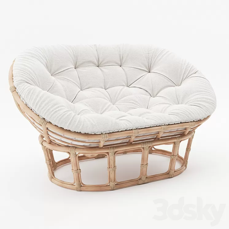 papasan chair 01 3D Model