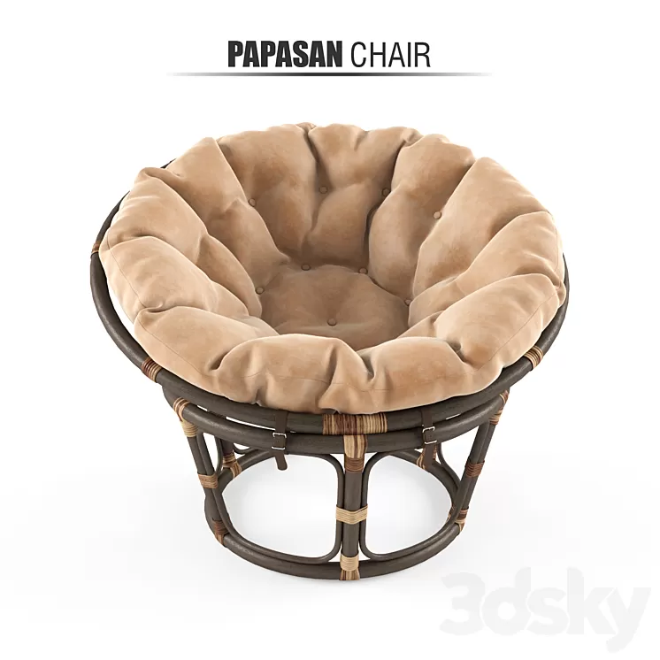 Papasan Chair 3D Model Papasan Chair 3D Model