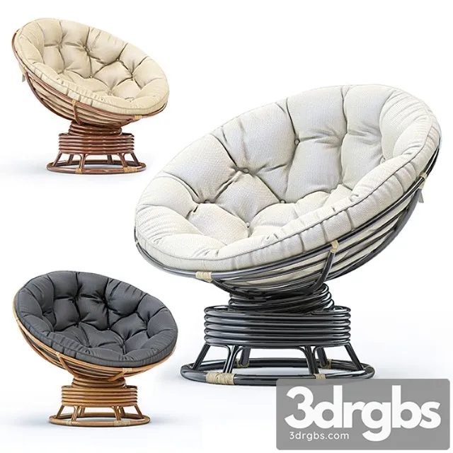 Papasan rocking chair 3D Model Download