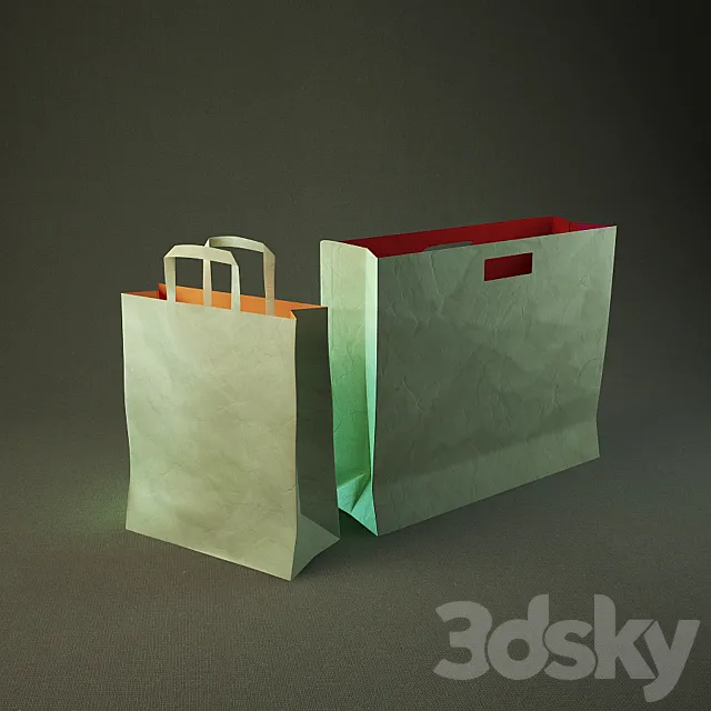 paper bags 3DModel paper bags 3DModel