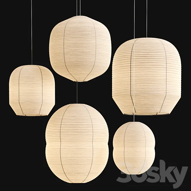 Paper Lanterns by Hotaru 3D Model Paper Lanterns by Hotaru 3D Model