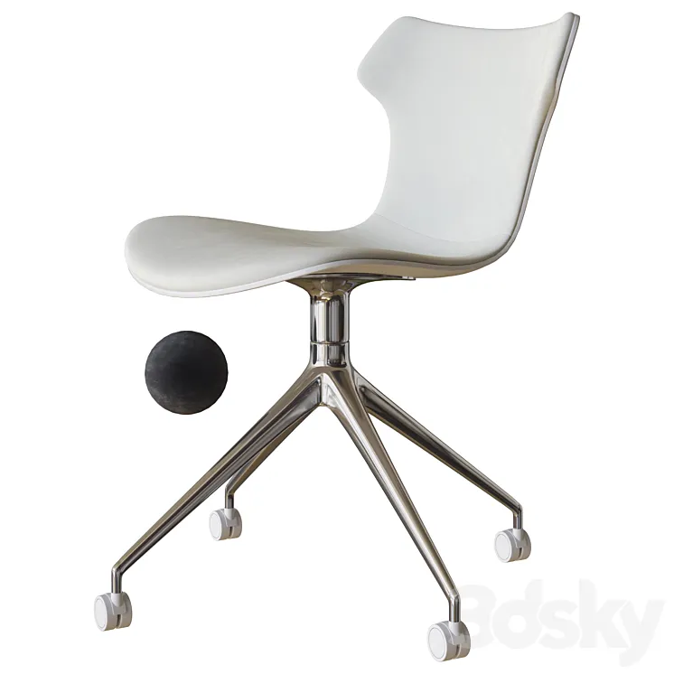 papilio shell office chair b&b italia 3D Model Free Download