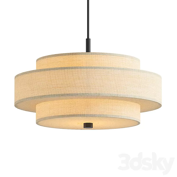 Paquette shaded drum chandelier 3D Model Free Download