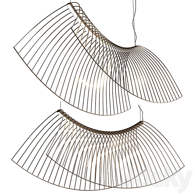 Parabola Champagne Suspension 3D Model Parabola Champagne Suspension 3D Model