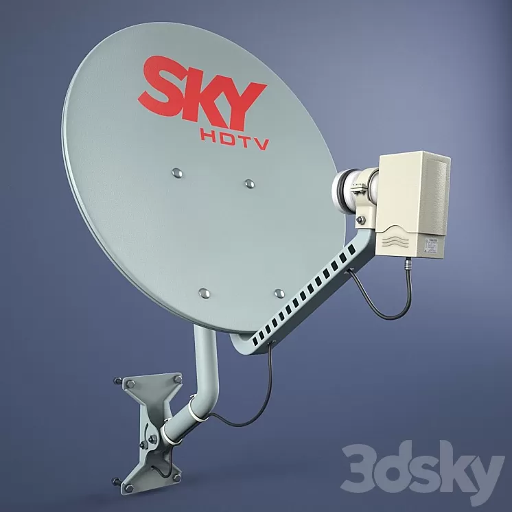 Parabolic antenna sky 3D Model