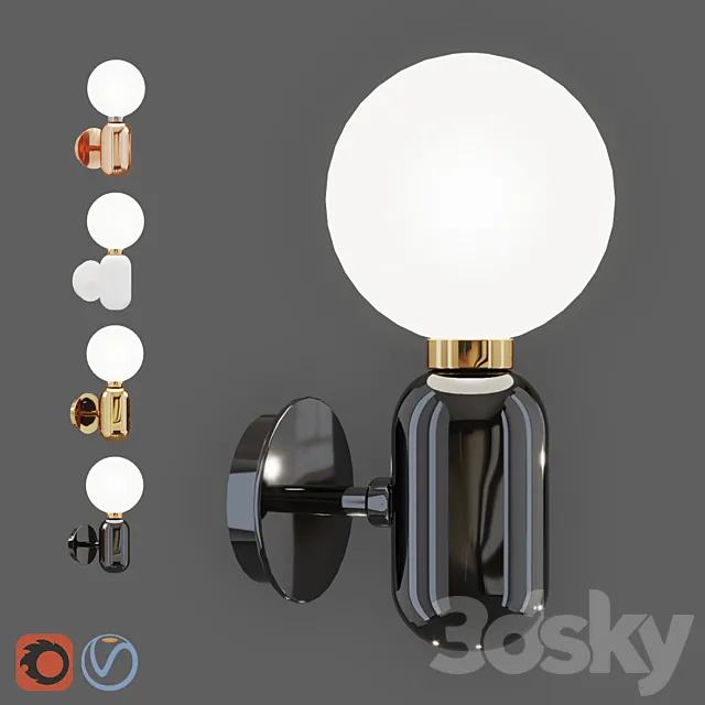 Parachilna Aballs Lamps – Wall Lamp 3D Model