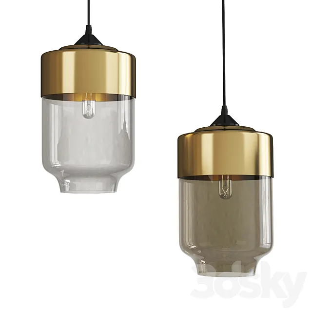 Parallel canister pendant light 3D Model