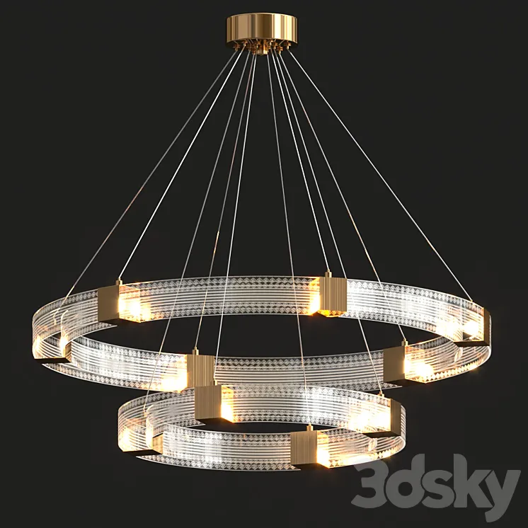 Parallel Ring Led Chandelier 3D Model Free Download