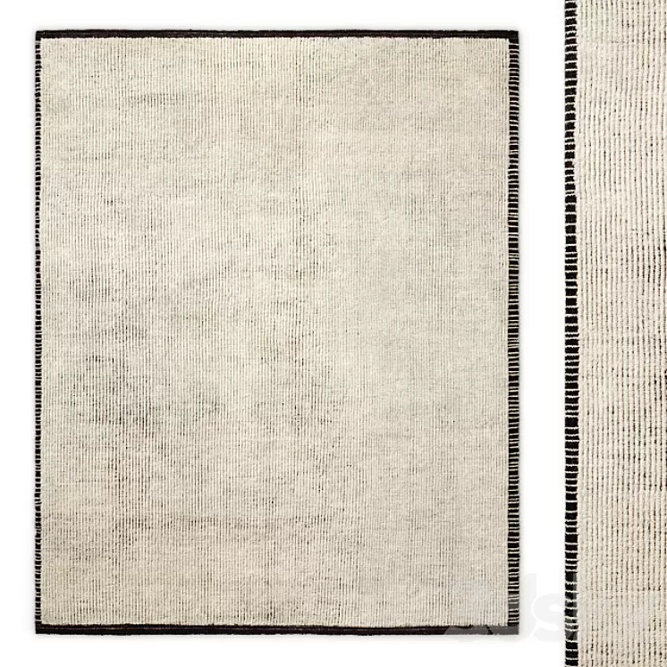 Parallelo Hand-Knotted Wool Rug RH 3D Model