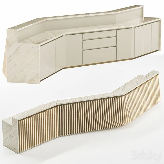 Parametric bar counter 3D Model