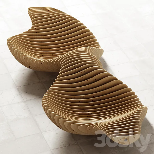 Parametric bench 3D Model Parametric bench 3D Model