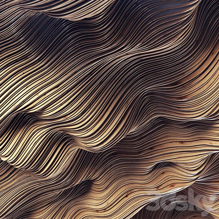 Parametric big ceiling wood n1 \/ Parametric big ceiling №1 3D Model Free Download