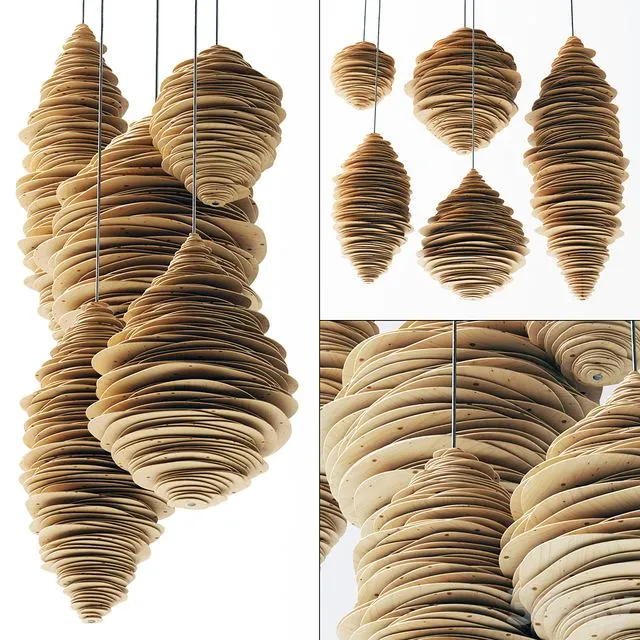 Parametric vespiary decor n1 Parametric plywood hives 3D Model