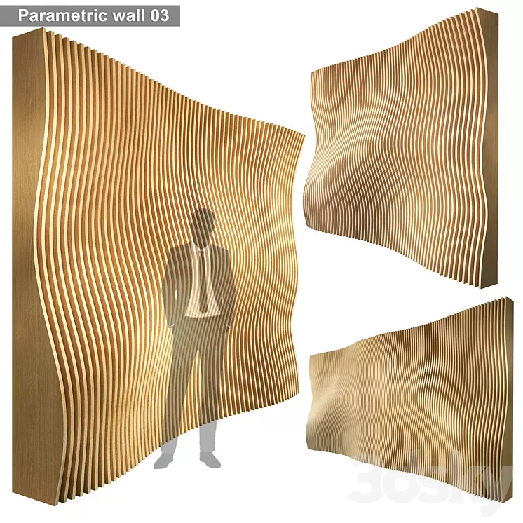 Parametric wall 003 3D Model