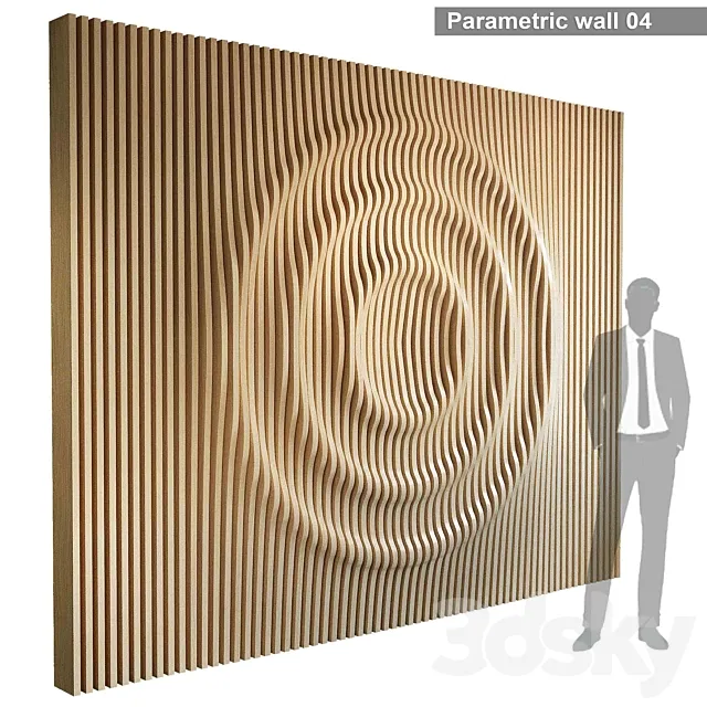 Parametric wall 004 3D Model Parametric wall 004 3D Model