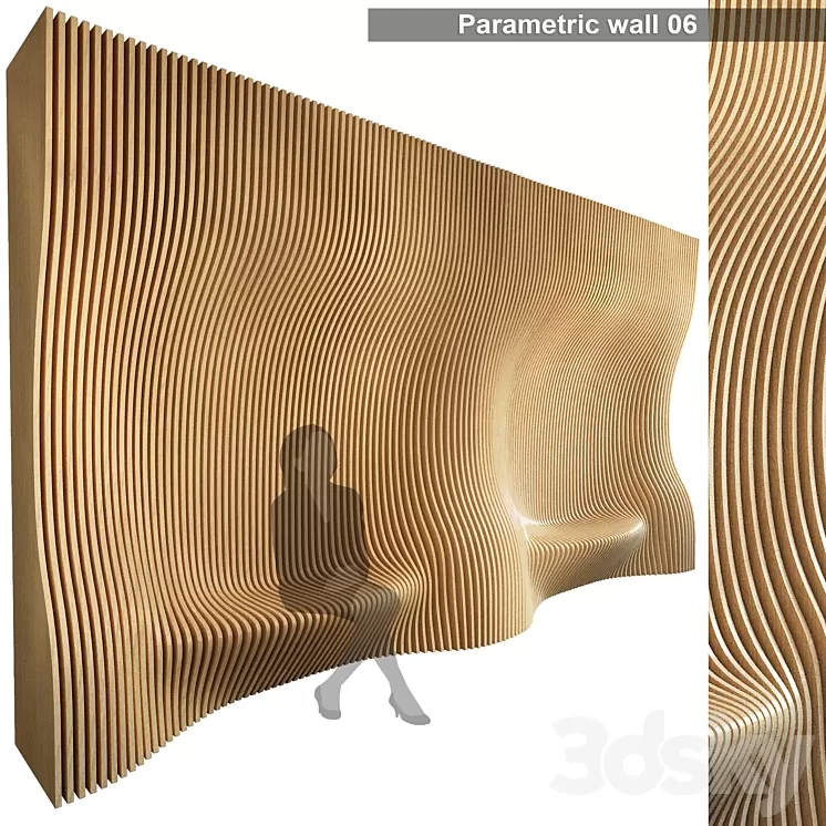 Parametric wall 006 3D Model