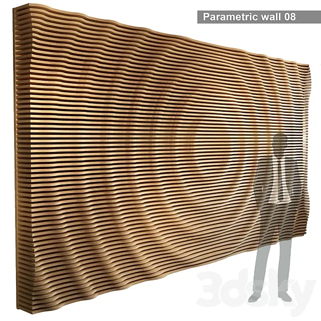 Parametric Wall 008 3D Model Parametric Wall 008 3D Model
