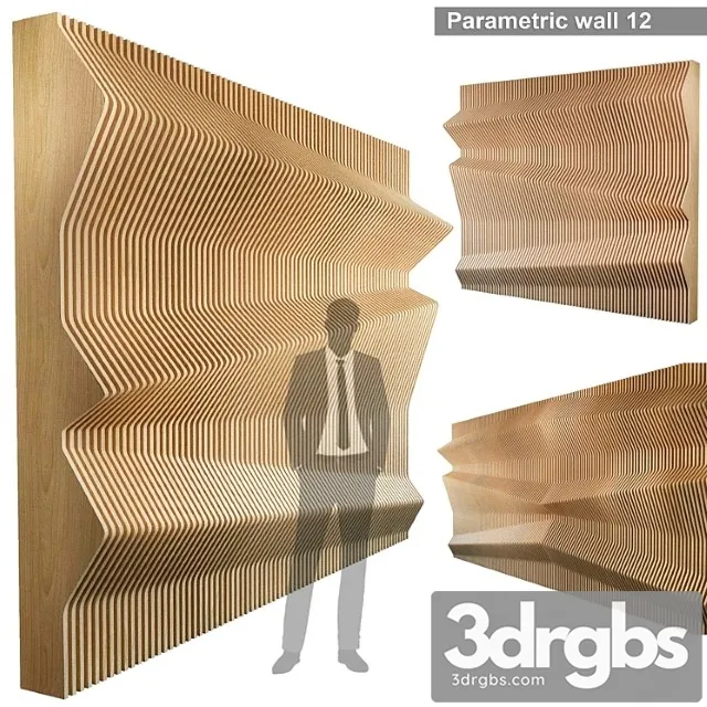 Parametric wall 012 3D Model Download