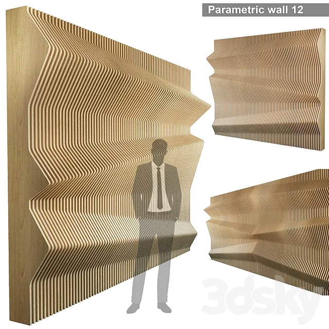Parametric Wall 012 3D Model Parametric Wall 012 3D Model