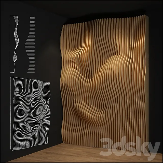 parametric wall 3D Model parametric wall 3D Model