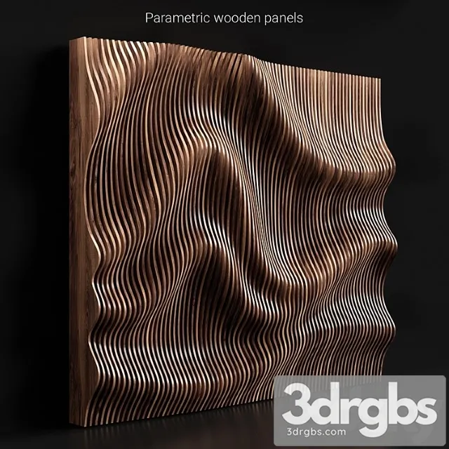 Parametric wooden panels 3D Model Download